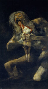 Cronos devorando a sus hijos según Francisco Goya
